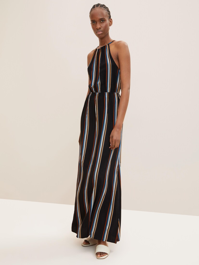 Stripes Tom Dress Shopping Tailor With Maxi Womens A - Black Halter Neck Online