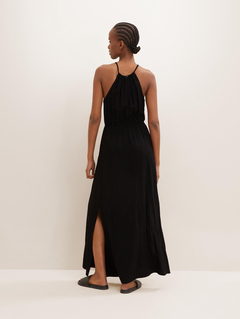 Tom Tailor With A Halter India - Womens Black Dress Neck Maxi Outlet Deep